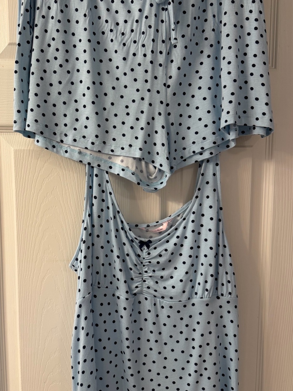 La Vie En Rose Soft Jersey Pajama Set Cami Tank & Drawstring Shorts size 16/XXL